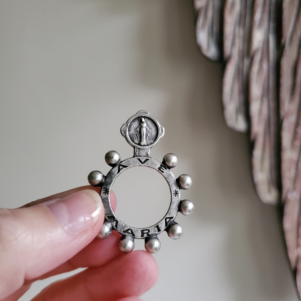 💫The Ultimate Spinner! Vintage Unisex Double Sided Rosary Ring💫